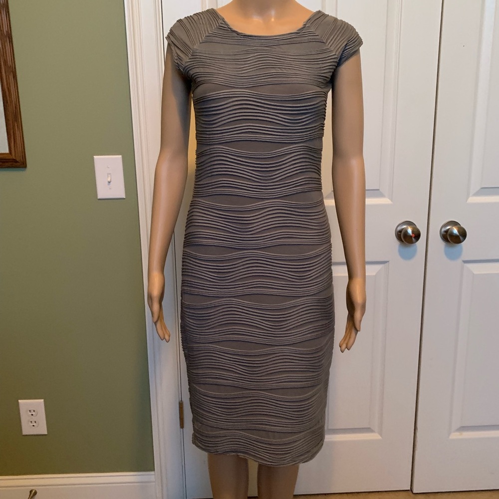 Gray ribbed dress